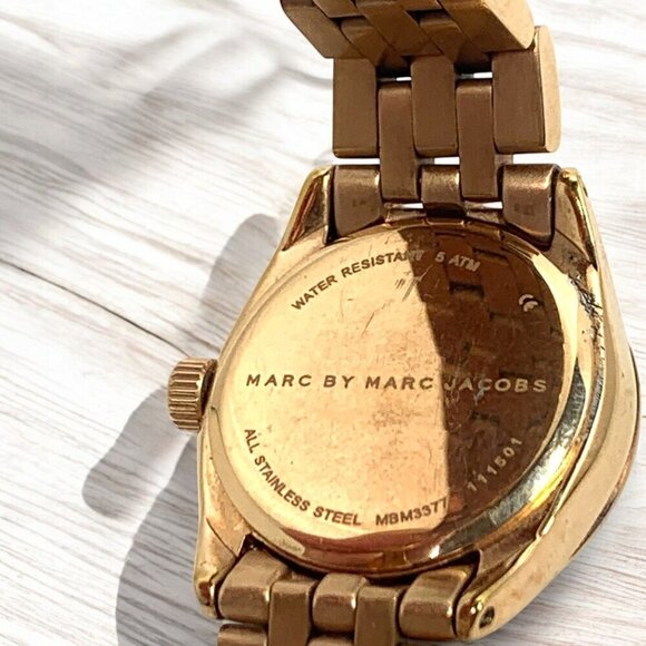Marc Jacobs Peeker Pink Dial Rose Gold Stainless Steel Strap Watch Women MBM3377 - Picture 2 of 10